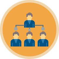 Company Structure Flat Multi Circle Icon vector