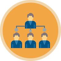 Company Structure Flat Multi Circle Icon vector