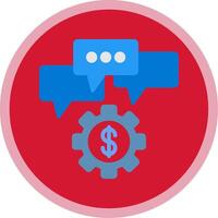 Business Dialog Flat Multi Circle Icon vector