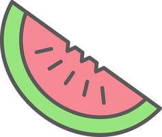 Water Melon Line Filled Light Icon vector