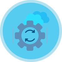 Backup And Recovery Flat Multi Circle Icon vector