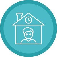 Home Owner Line Multi Circle Icon vector