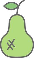 Pears Line Filled Light Icon vector