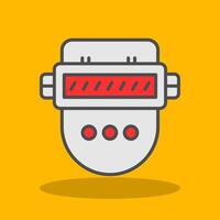 Welding Mask Filled Shadow Icon vector