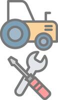 Machines Maintenance Line Filled Light Icon vector