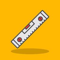 Spirit Level Filled Shadow Icon vector