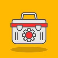 Toolbox Filled Shadow Icon vector