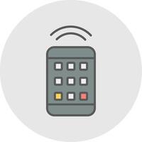 Remote Control Line Filled Light Icon vector