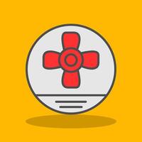 Propeller Filled Shadow Icon vector
