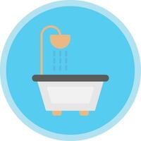 Bathtub Flat Multi Circle Icon vector