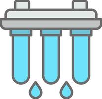 Water Filter Line Filled Light Icon vector