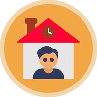 hogar propietario plano multi circulo icono vector