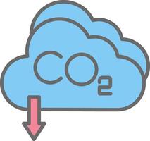 Co2 Line Filled Light Icon vector