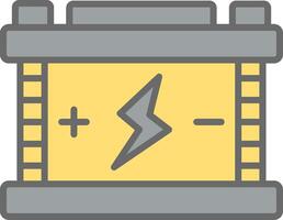 Accumulator Line Filled Light Icon vector