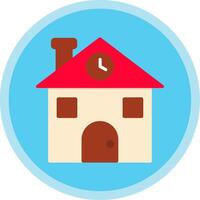 casa plano multi circulo icono vector