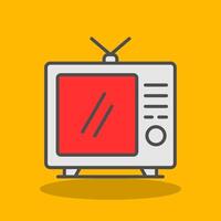 Tv Filled Shadow Icon vector