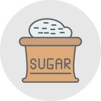 Sugar Line Filled Light Icon vector