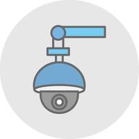 Security Camera Line Filled Light Icon vector