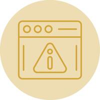 Warning Line Yellow Circle Icon vector