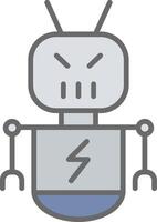 Botnet Line Filled Light Icon vector