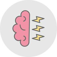 Brainstorming Line Filled Light Icon vector