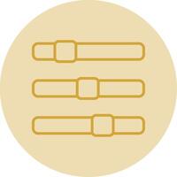 Progress Bar Line Yellow Circle Icon vector