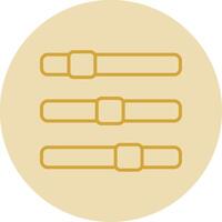 Progress Bar Line Yellow Circle Icon vector