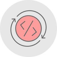 Development Line Filled Light Icon vector