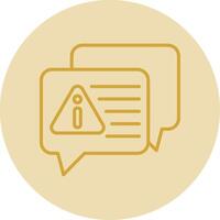 Error Message Line Yellow Circle Icon vector