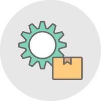 Supply Chain Management Line Filled Light Icon vector