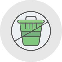 Zero Waste Line Filled Light Icon vector