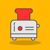 Toaster Filled Shadow Icon vector