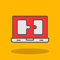 Puzzle Filled Shadow Icon vector