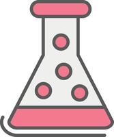 Lab Beaker Line Filled Light Icon vector