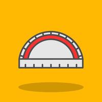 Ruler Filled Shadow Icon vector
