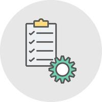 Project Management Line Filled Light Icon vector