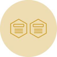Infographic Elements Line Yellow Circle Icon vector