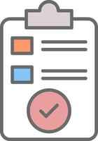 Check In Line Filled Light Icon vector