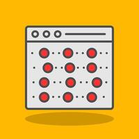 Recognition Filled Shadow Icon vector