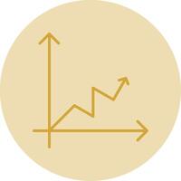 Line Yellow Circle Chart Line Yellow Circle Icon vector