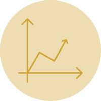 Chart Line Yellow Circle Icon vector