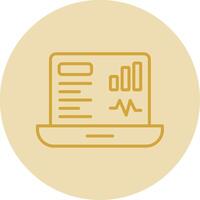 Dashboard Line Yellow Circle Icon vector