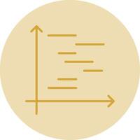 Gnatt Chart Line Yellow Circle Icon vector