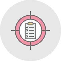 Accuracy Line Filled Light Icon vector