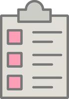 Survey List Line Filled Light Icon vector