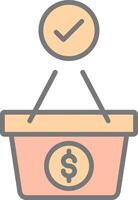 Order Confirmation Line Filled Light Icon vector