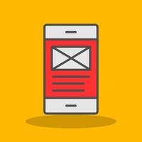 Email Filled Shadow Icon vector