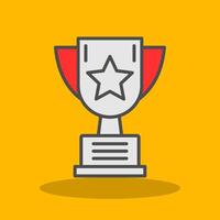 Trophy Filled Shadow Icon vector