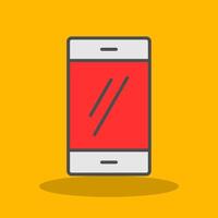 Smartphone Filled Shadow Icon vector