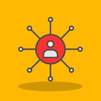 Networking Filled Shadow Icon vector
